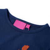 VidaXL Chemise enfant à manches longues 116 bleu marine