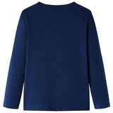 VidaXL Chemise enfant à manches longues 140 bleu marine