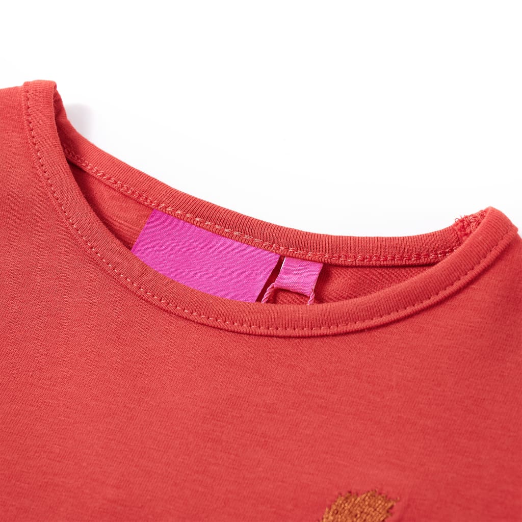 VidaXL Chemise enfant à manches longues 92 rouge-marron