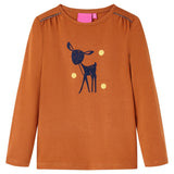 VidaXL Chemise enfant à manches longues 92 couleur cognac