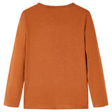 VidaXL Chemise enfant à manches longues 116 couleur cognac