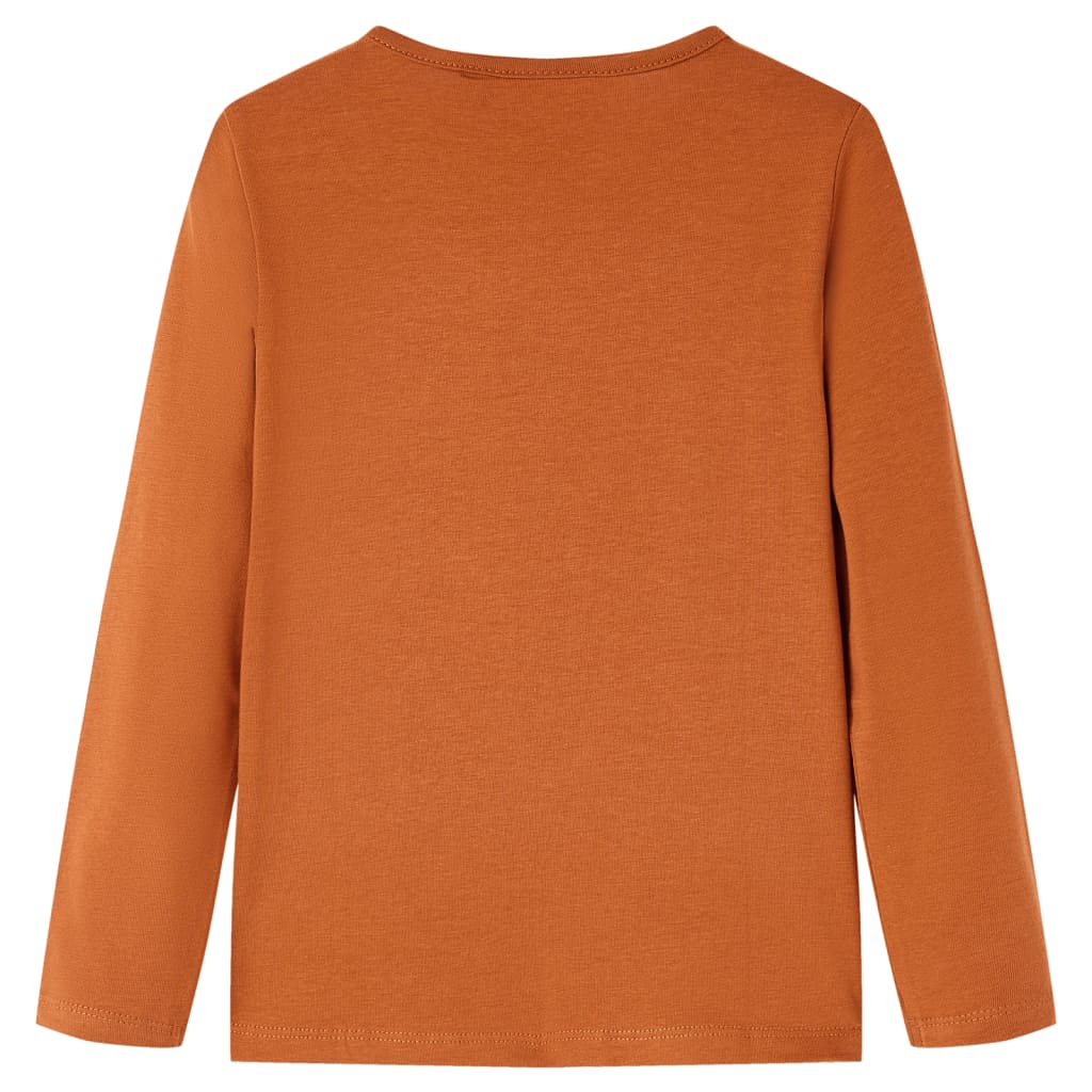 VidaXL Chemise enfant à manches longues 128 couleur cognac