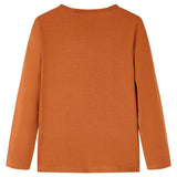 VidaXL Chemise enfant à manches longues 128 couleur cognac