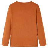 VidaXL Chemise enfant à manches longues 140 couleur cognac