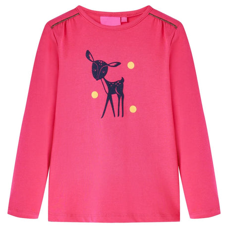 VidaXL Chemise enfant à manches longues 104 rose vif