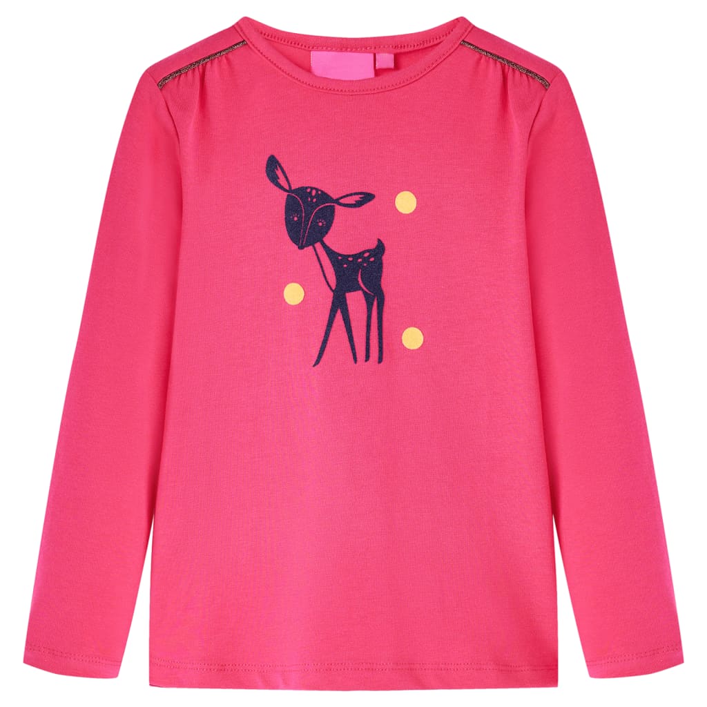 VidaXL Chemise enfant à manches longues 116 rose vif