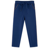 VidaXL Pantalon enfant avec cordon de serrage 128 bleu marine