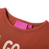 VidaXL Chemise enfant à manches longues 116 couleur cognac