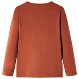 VidaXL Chemise enfant à manches longues 140 couleur cognac