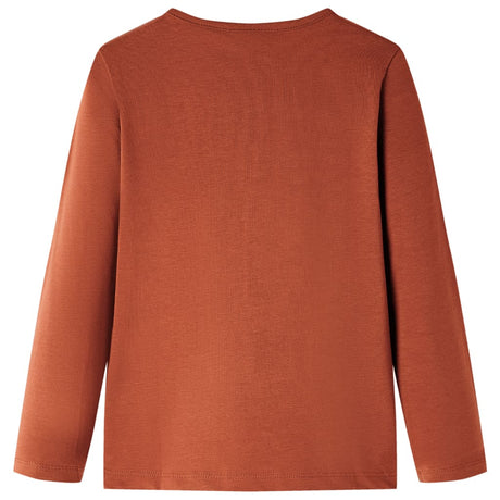 VidaXL Chemise enfant à manches longues 140 couleur cognac