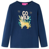 VidaXL Chemise enfant à manches longues 92 bleu marine