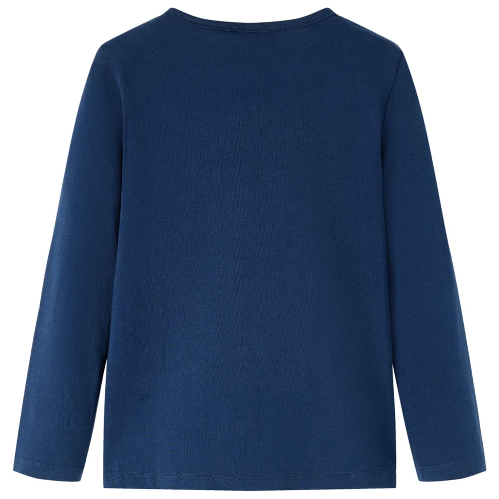 VidaXL Chemise enfant à manches longues 92 bleu marine