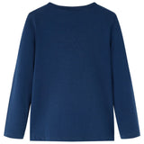 VidaXL Chemise enfant à manches longues 128 bleu marine