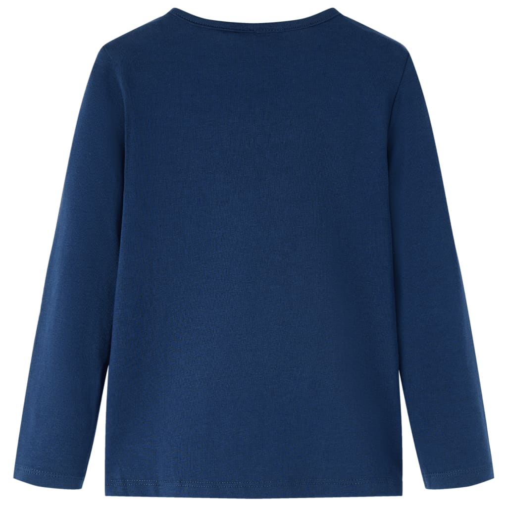 VidaXL Chemise enfant à manches longues 140 bleu marine