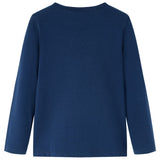 VidaXL Chemise enfant à manches longues 140 bleu marine