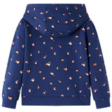 VidaXL Cardigan enfant à capuche 92 bleu marine