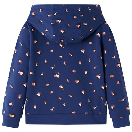 VidaXL Cardigan enfant à capuche 104 bleu marine