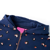 VidaXL Cardigan enfant à capuche 104 bleu marine