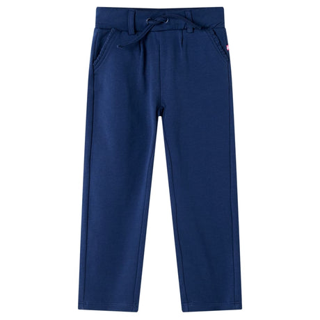 VidaXL Pantalon enfant avec cordon de serrage 92 bleu marine