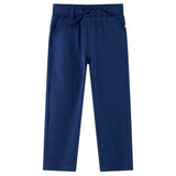 VidaXL Pantalon enfant avec cordon de serrage 104 bleu marine