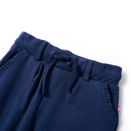 VidaXL Pantalon enfant avec cordon de serrage 116 bleu marine