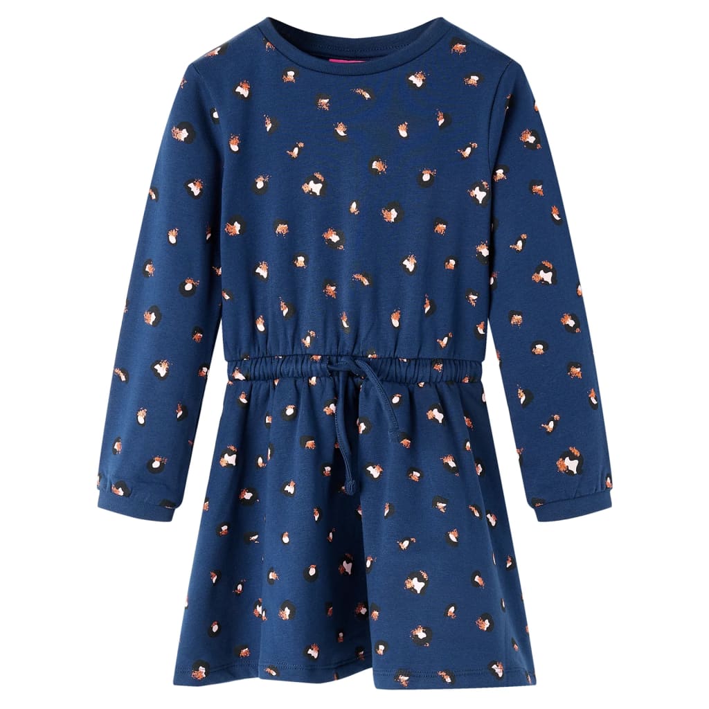 VidaXL Robe enfant à manches longues 92 bleu marine