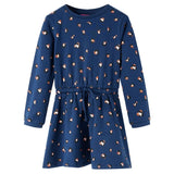 VidaXL Robe enfant à manches longues 92 bleu marine