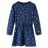 VidaXL Robe enfant à manches longues 104 bleu marine