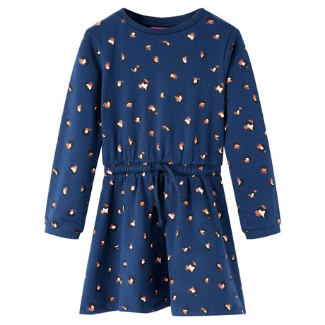 VidaXL Robe enfant à manches longues 104 bleu marine