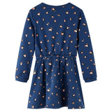 VidaXL Robe enfant à manches longues 116 bleu marine