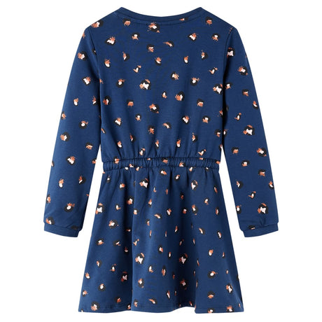 VidaXL Robe enfant à manches longues 140 bleu marine