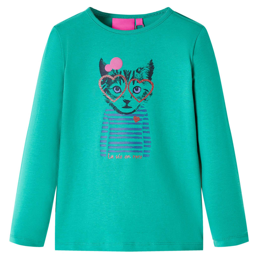 VidaXL Chemise enfant à manches longues 92 vert vif
