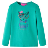 VidaXL Chemise enfant à manches longues 104 vert vif