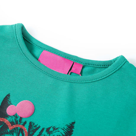 VidaXL Chemise enfant à manches longues 104 vert vif