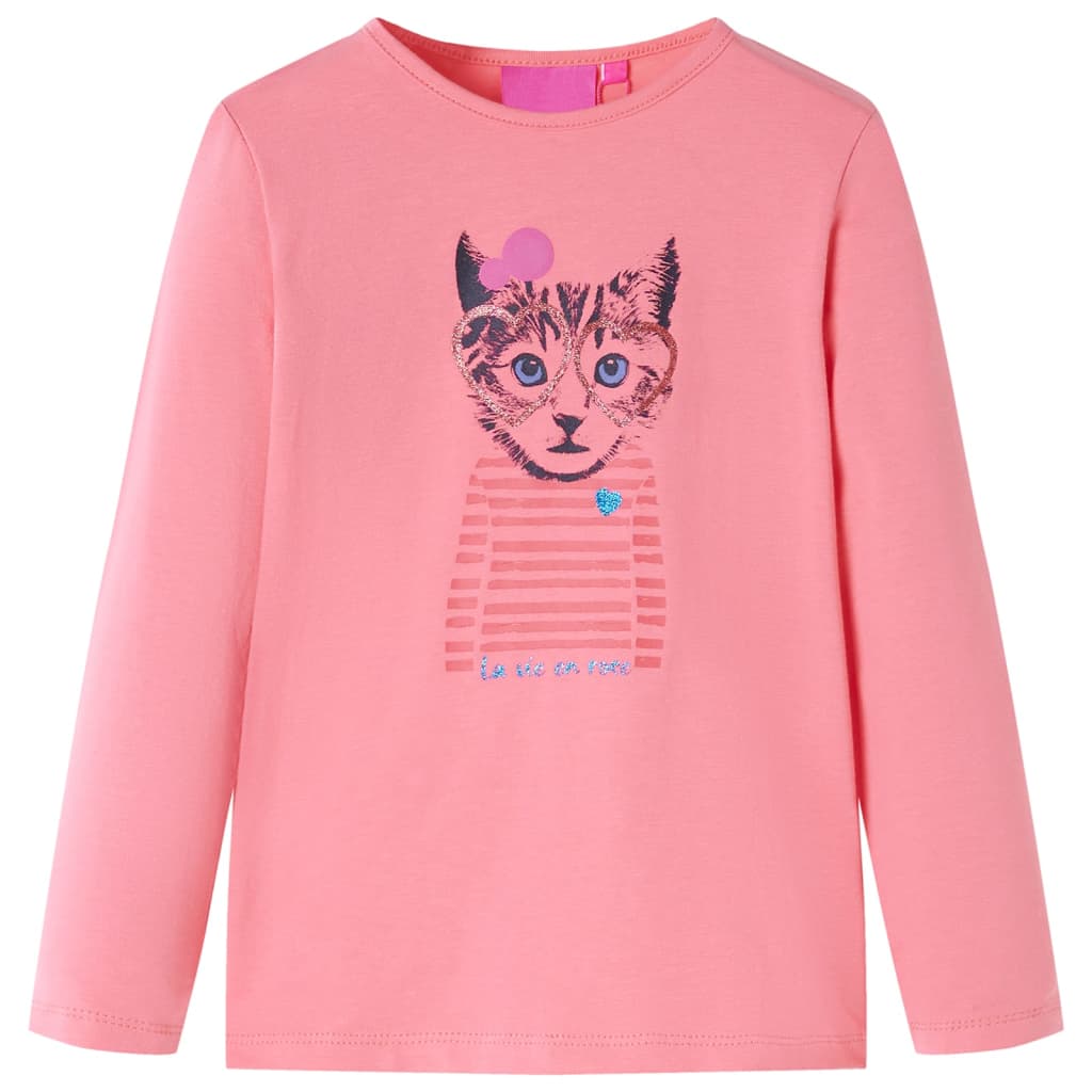 VidaXL Chemise enfant à manches longues 128 rose