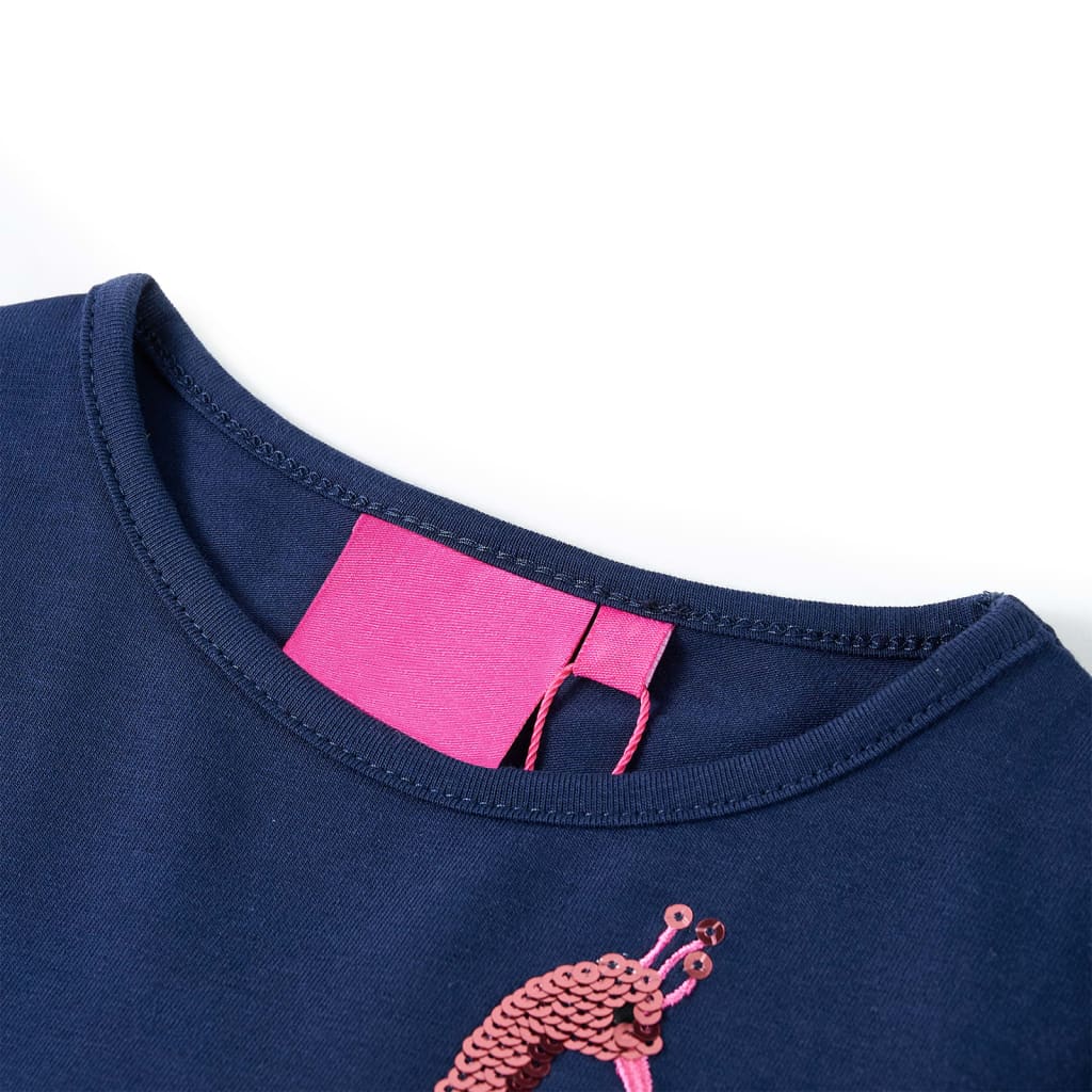 VidaXL Chemise enfant à manches longues 92 bleu marine