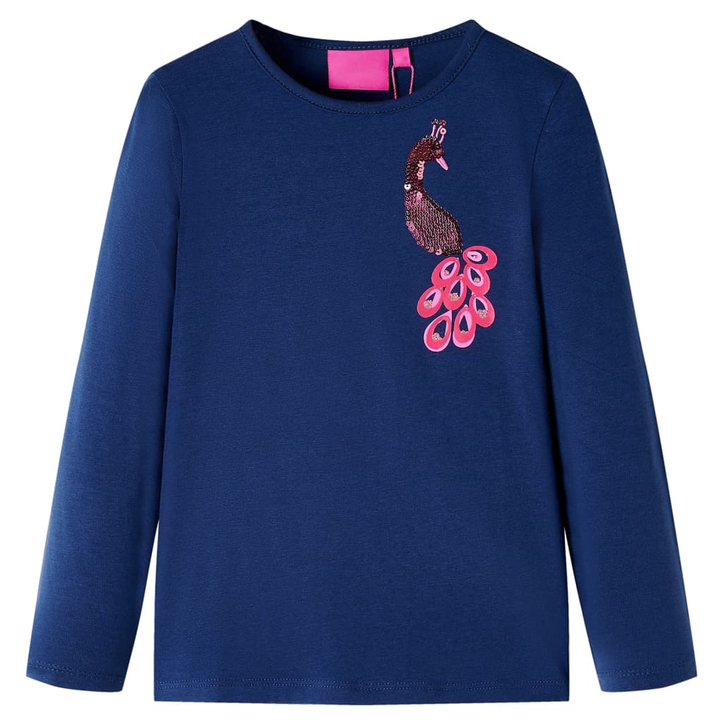 VidaXL Chemise enfant à manches longues 104 bleu marine