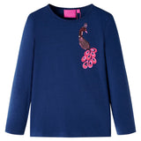 VidaXL Chemise enfant à manches longues 104 bleu marine