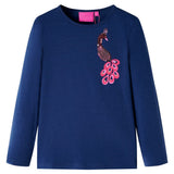 VidaXL Chemise enfant à manches longues 140 bleu marine