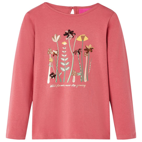 VidaXL Chemise enfant à manches longues 128 vieux rose