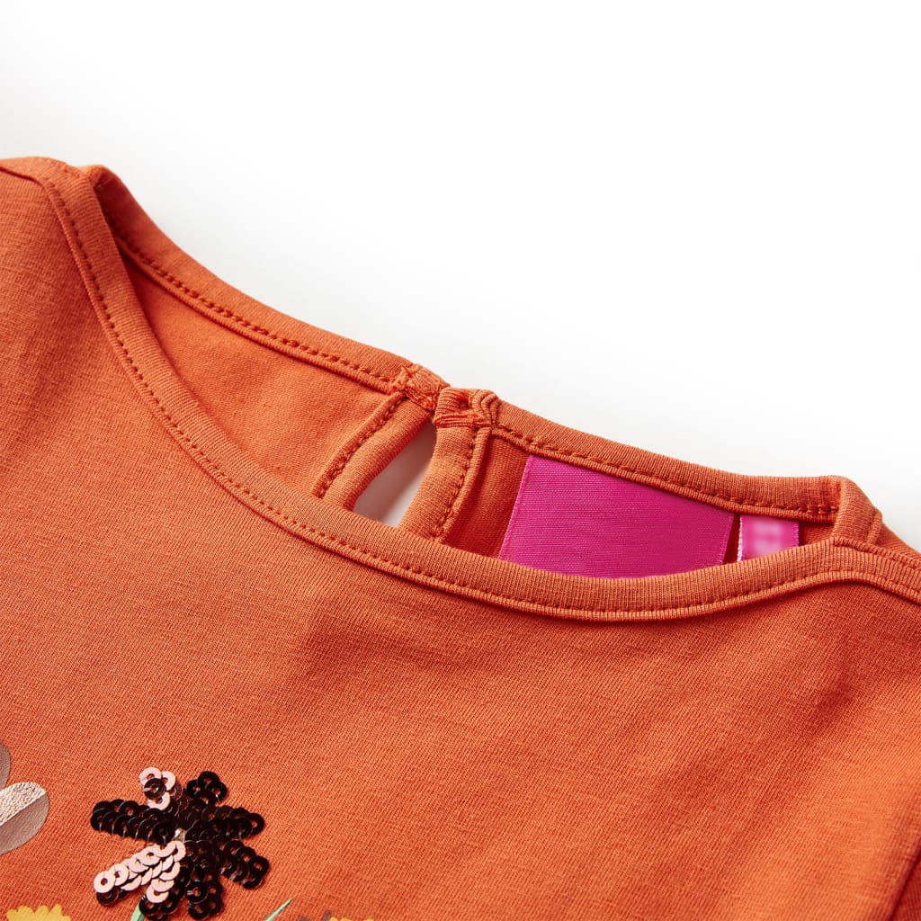 VidaXL Chemise enfant à manches longues 104 orange-marron