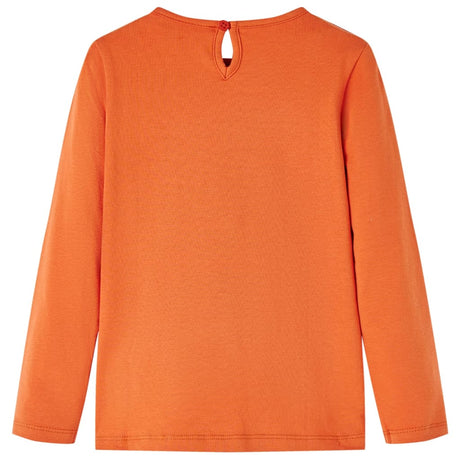 VidaXL Chemise enfant à manches longues 116 orange-marron