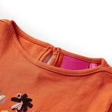 VidaXL Chemise enfant à manches longues 116 orange-marron