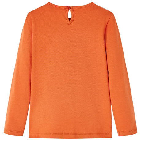 VidaXL Chemise enfant à manches longues 128 orange-marron
