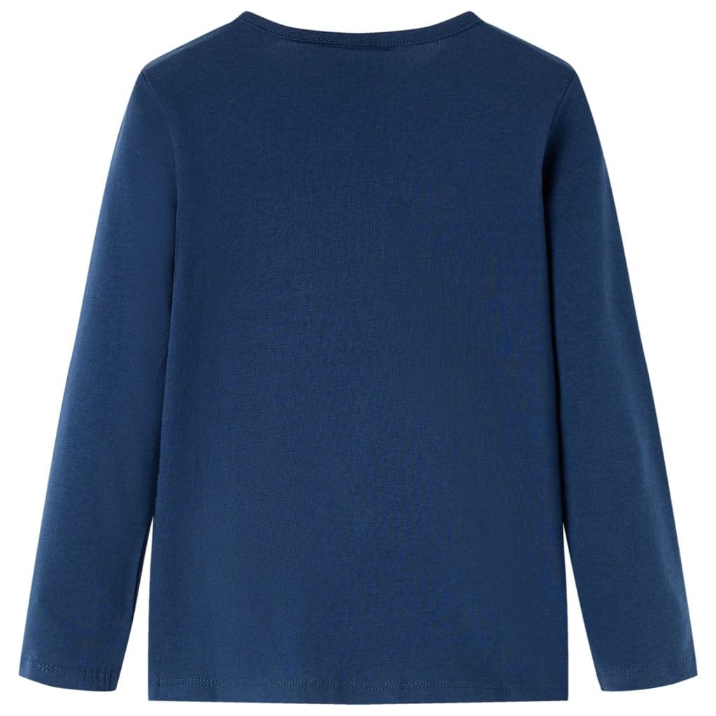 VidaXL Chemise enfant à manches longues 92 bleu marine