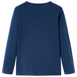 VidaXL Chemise enfant à manches longues 104 bleu marine