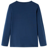 VidaXL Chemise enfant à manches longues 128 bleu marine