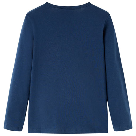 VidaXL Chemise enfant à manches longues 128 bleu marine