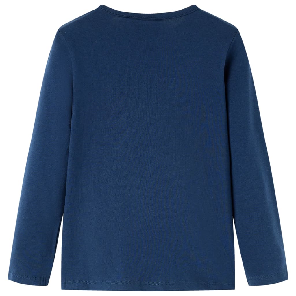 VidaXL Chemise enfant à manches longues 140 bleu marine