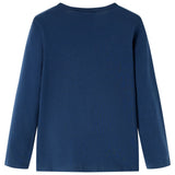 VidaXL Chemise enfant à manches longues 140 bleu marine